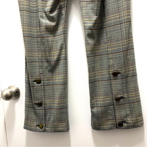 Trina Turk Los Angeles Black Red White Plaid Trouser Pants Size 8 - Picture 4 of 11